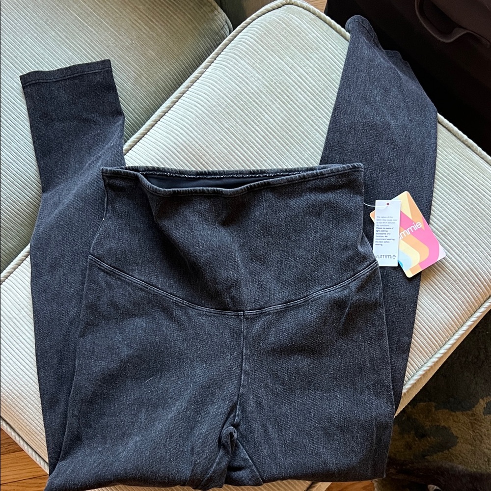 Denim High-Rise Jeggings in Charcoal